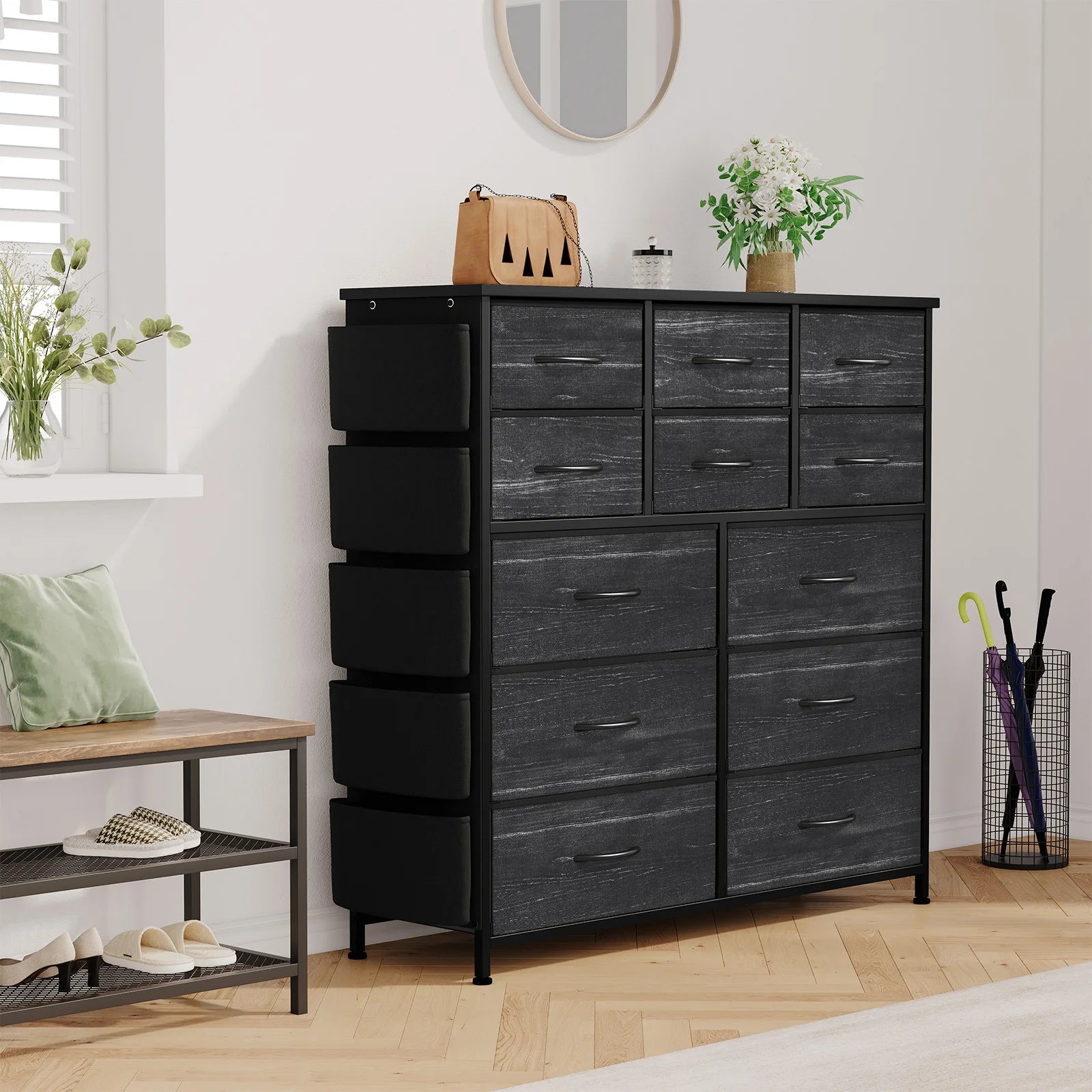 HiMISS 12-Drawer Dresser For Bedroom With Fabric Storage Cabinet - Home and Haven Store