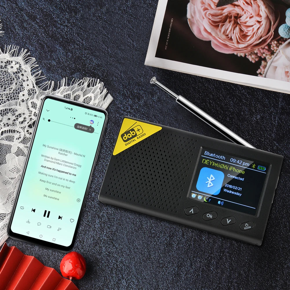 HOSPORT Portable Digital Radio Bluetooth 5.0 DAB FM Receiver - Home and Haven Store