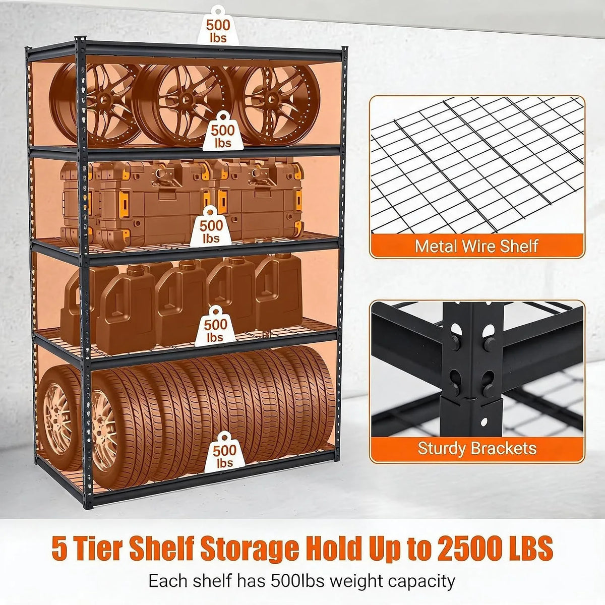 Heavy Duty Steel Storage Rack With Adjustable Shelving System
