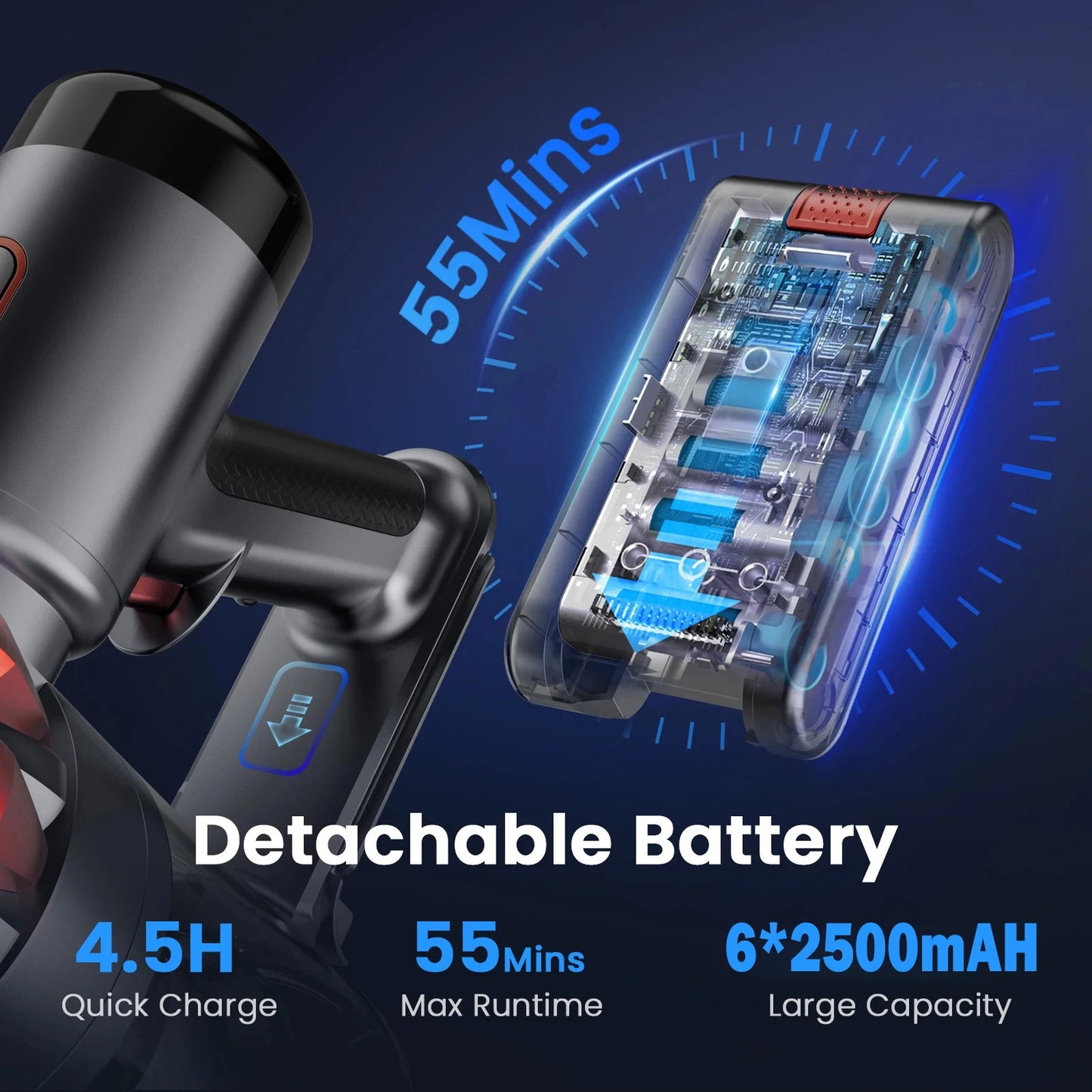 INSE S3P Cordless Vacuum Cleaner With LED Display 55 Minute Run Time