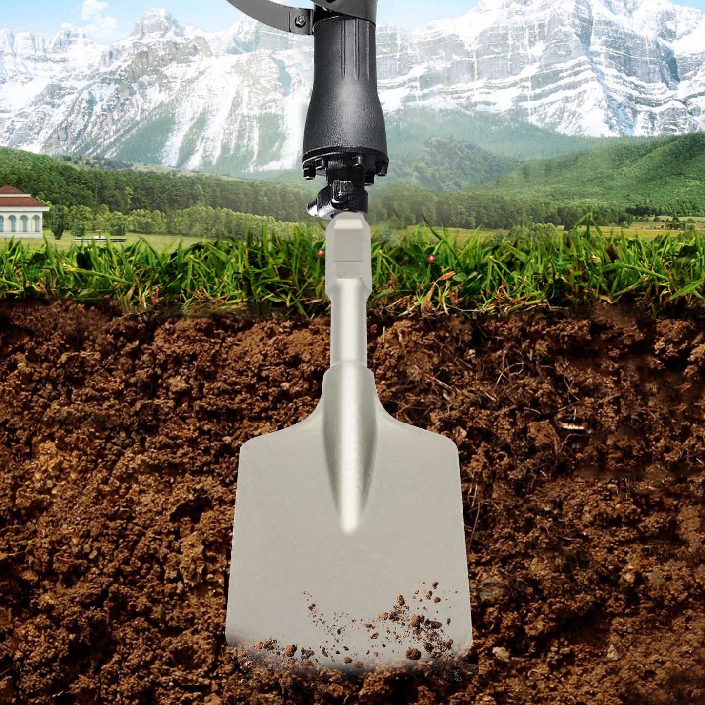 Long Handle Electric Hammer Shovel For Construction And Landscaping