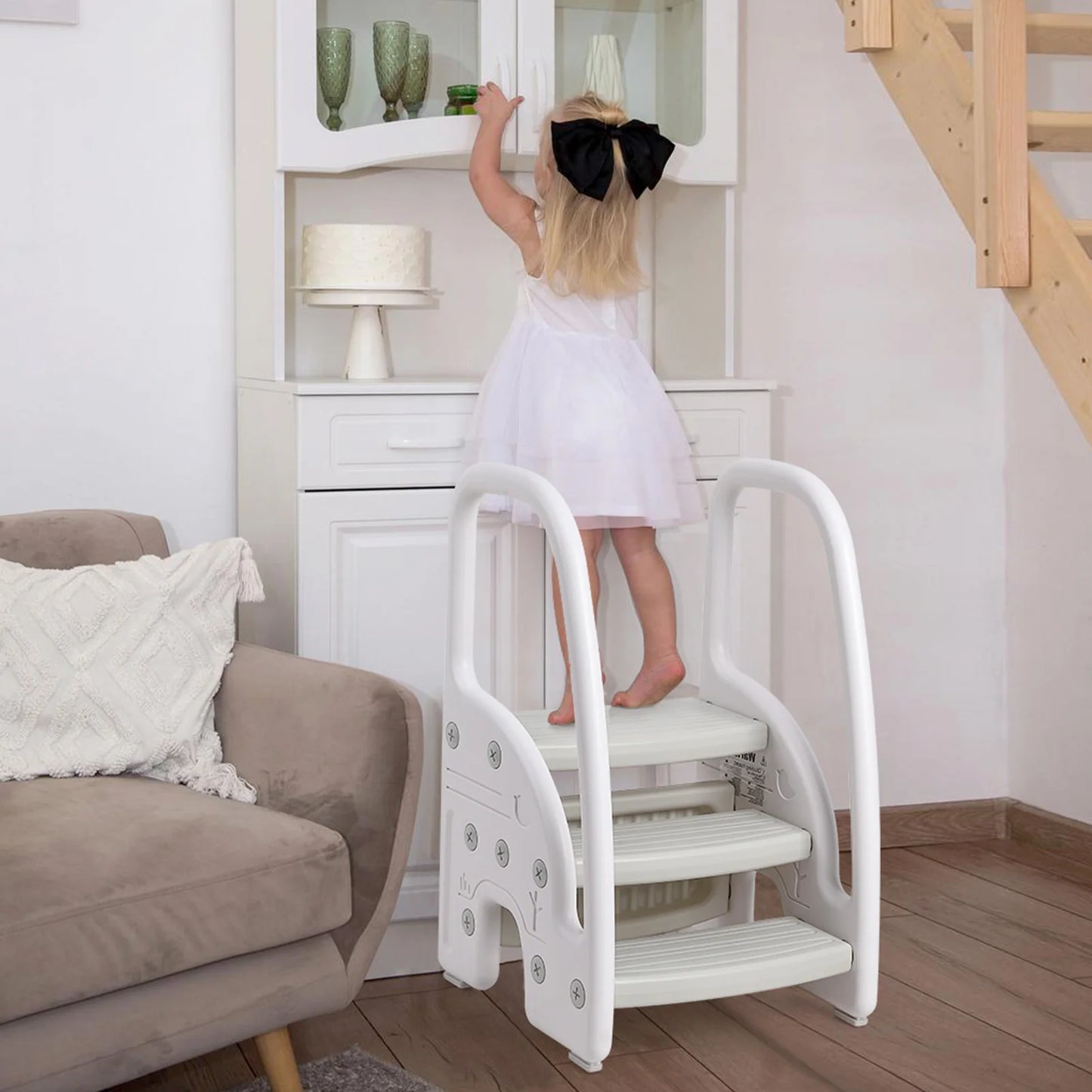 Toddler Step Stool With Handles 3-Tier For Bathroom Counter - Home and Haven Store