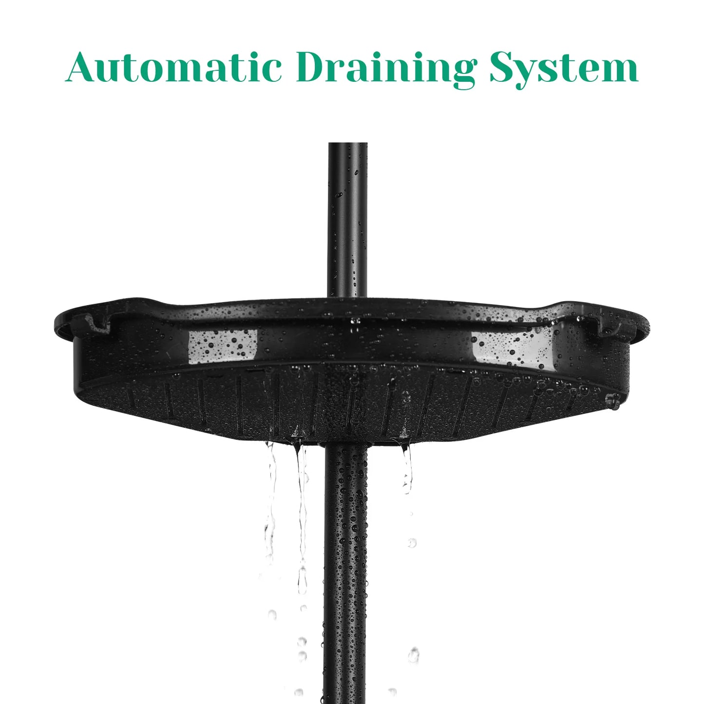 HiMISS Four Tier Corner Shower Caddy With Adjustable Tension Pole