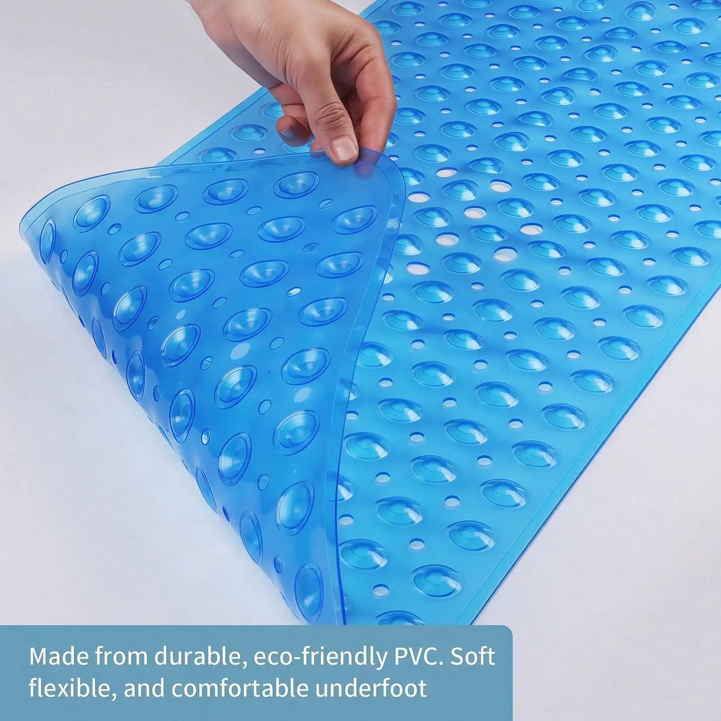 Anti Slip Mold Resistant PVC Bathroom Mat With Drainage Holes