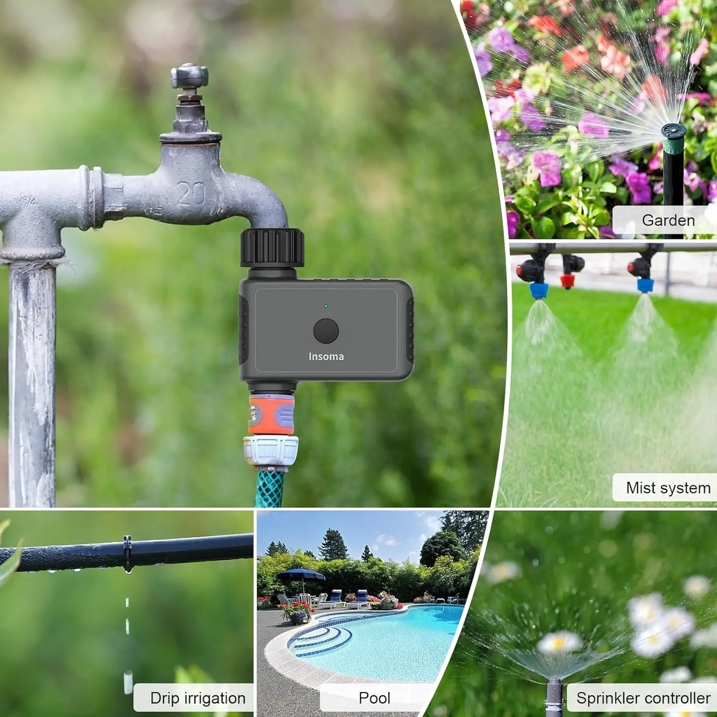 INSOMA WiFi Automatic Garden Sprinkler Timer With Alexa - Home and Haven Store