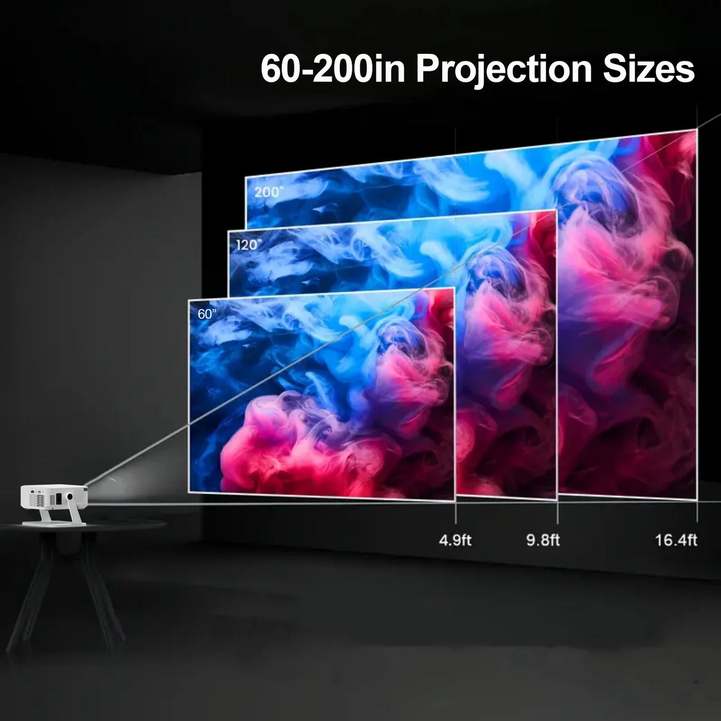 Xnano Android Projector 300 ANSI Lumens With HDMI Wireless