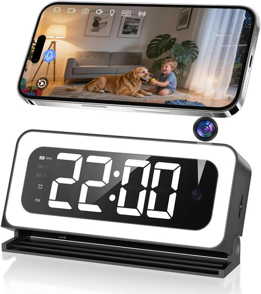 WESECUU Smart Clock Camera 2K Security With Two Way Talk - Home and Haven Store