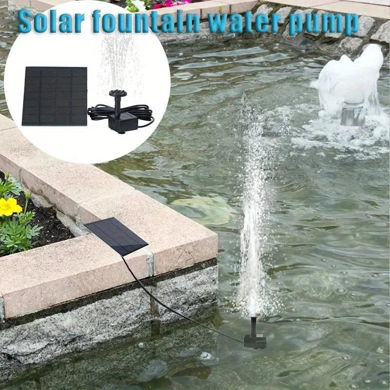 Solar Fountain With 6 Nozzles 1.4W Panel Floating Water Pump - Home and Haven Store