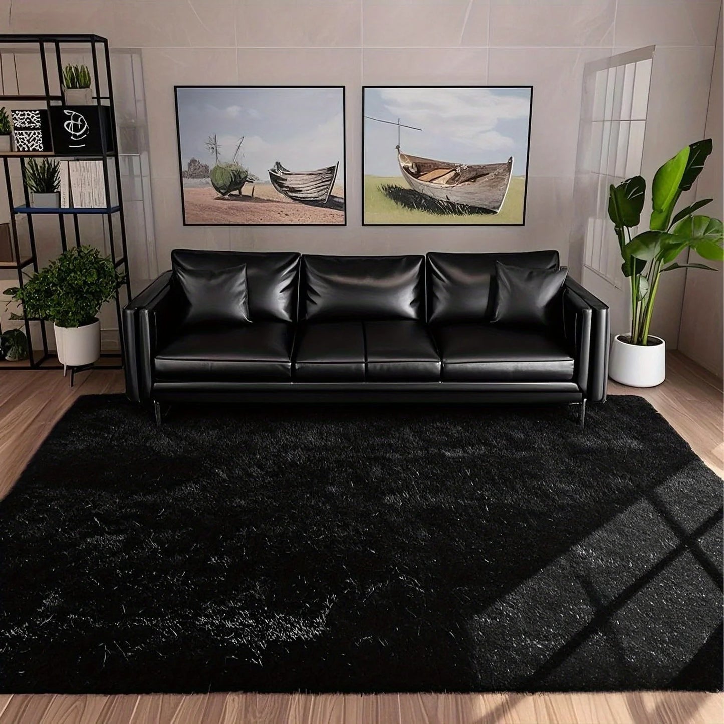 Geometric Plush Area Rug For Living Room 100 Percent Polyester