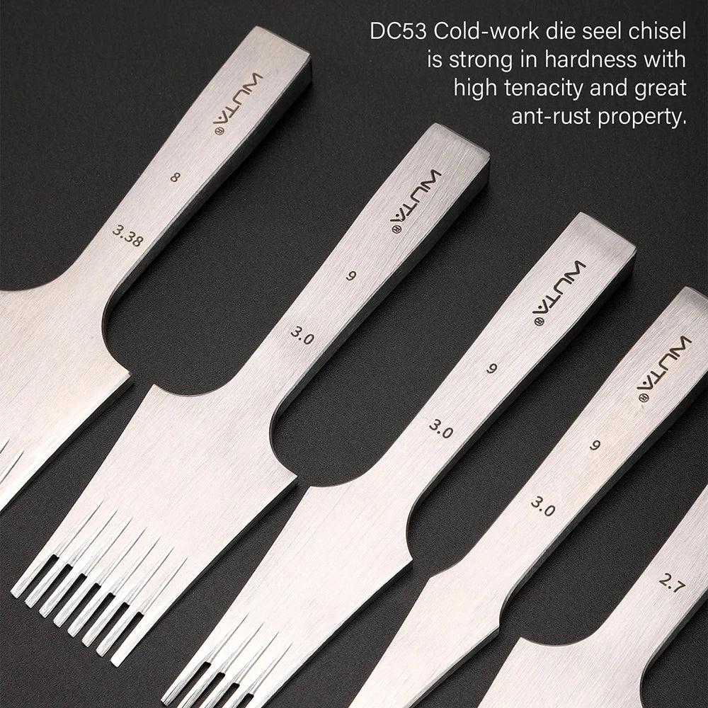 Wuta Leather Pricking Iron French Style Chisel Die Steel Punch