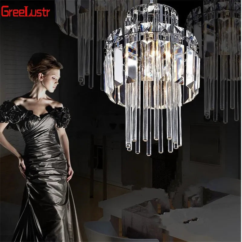GreeLustr Modern Crystal Led Ceiling Pendant Chandelier Light