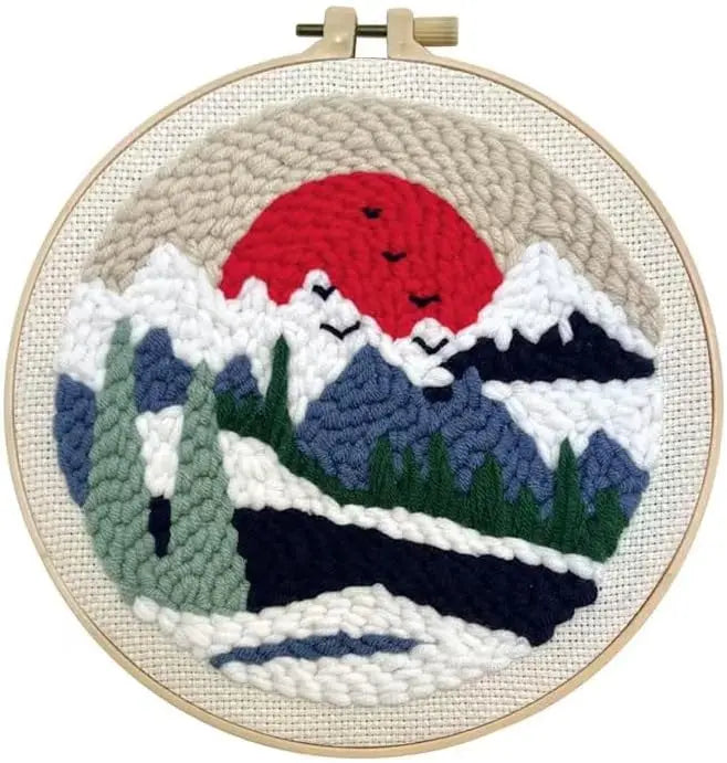 Diy Punch Needle Embroidery Starter Kit For Beginners Cartoon Animals - Home and Haven Store