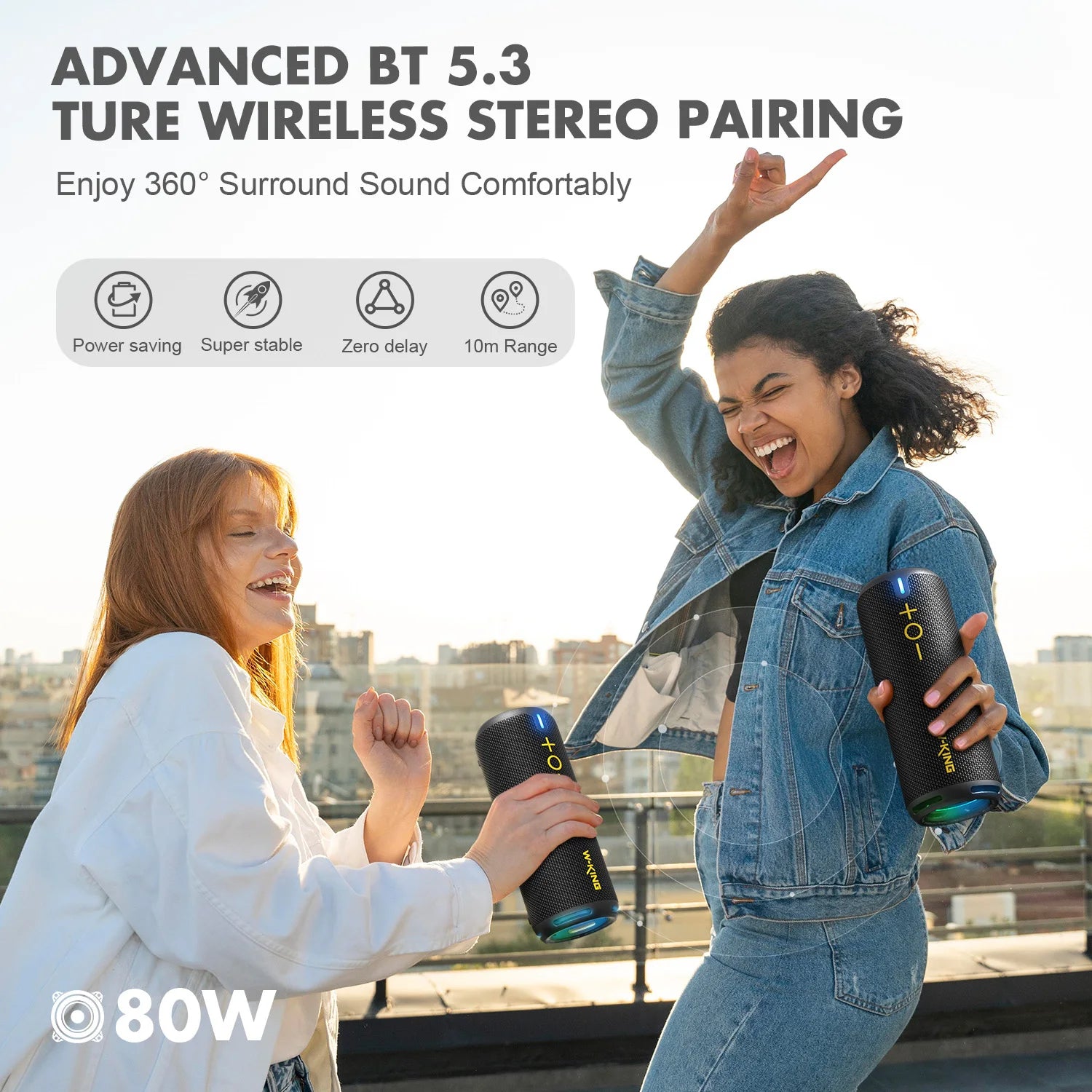 W-King D320 40W Portable Speaker IP67 Waterproof Bluetooth - Home and Haven Store