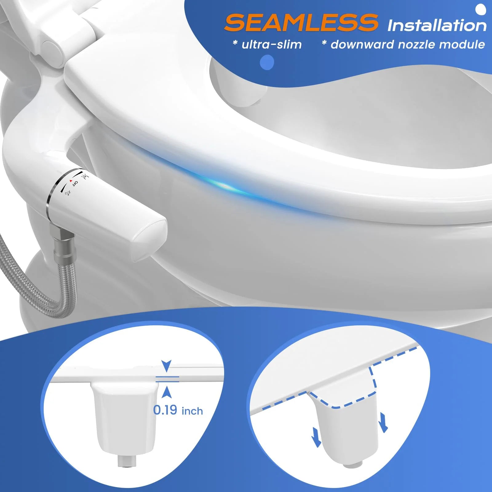 Ultra Slim Bidet Attachment With Dual Nozzles For Toilet - Home and Haven Store