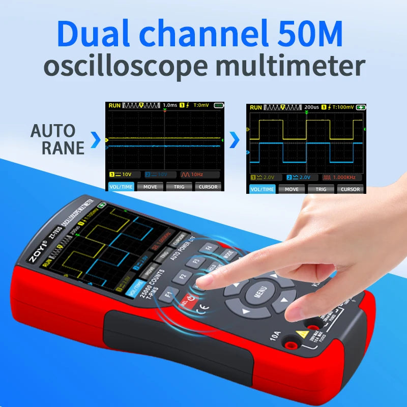 ZOYI ZT-703S 50MHz Handheld Oscilloscope Multimeter Signal Generator - Home and Haven Store