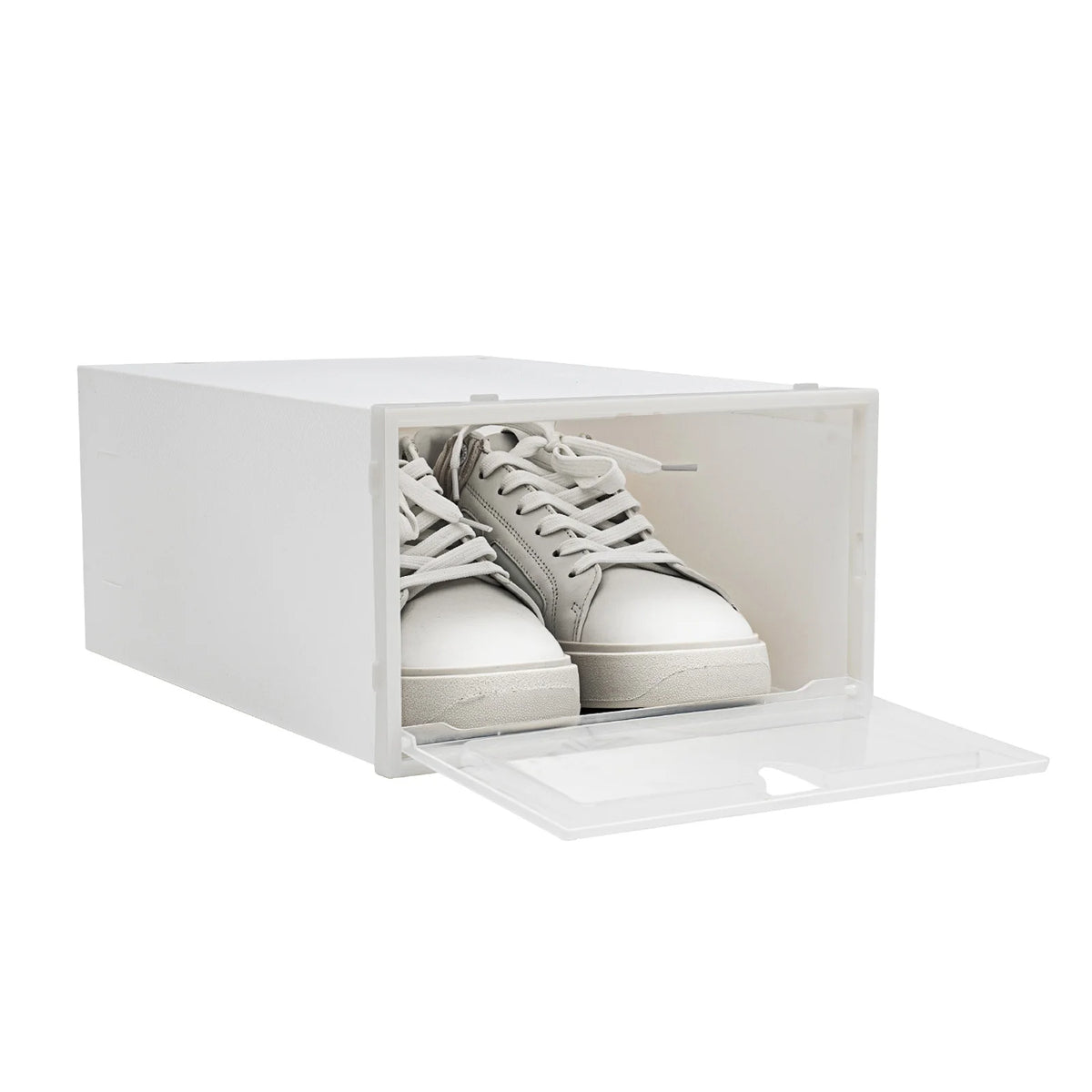 Stackable Foldable Plastic Shoe Storage Boxes With Lids