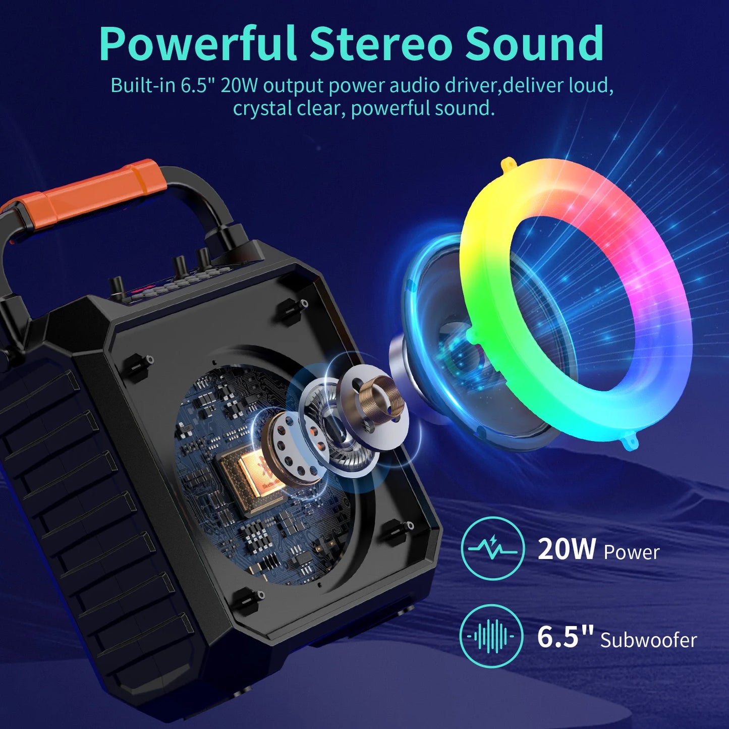FanFun T17-T Wireless Bluetooth Karaoke Speaker System