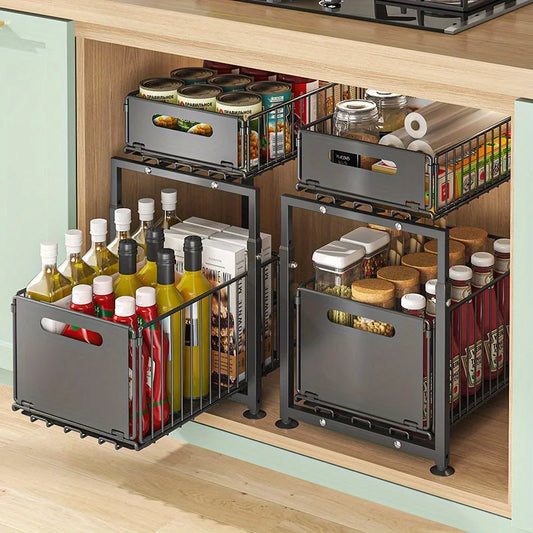 AEHOME Heavy Duty 2 Tier Cabinet Organizer Under Sink