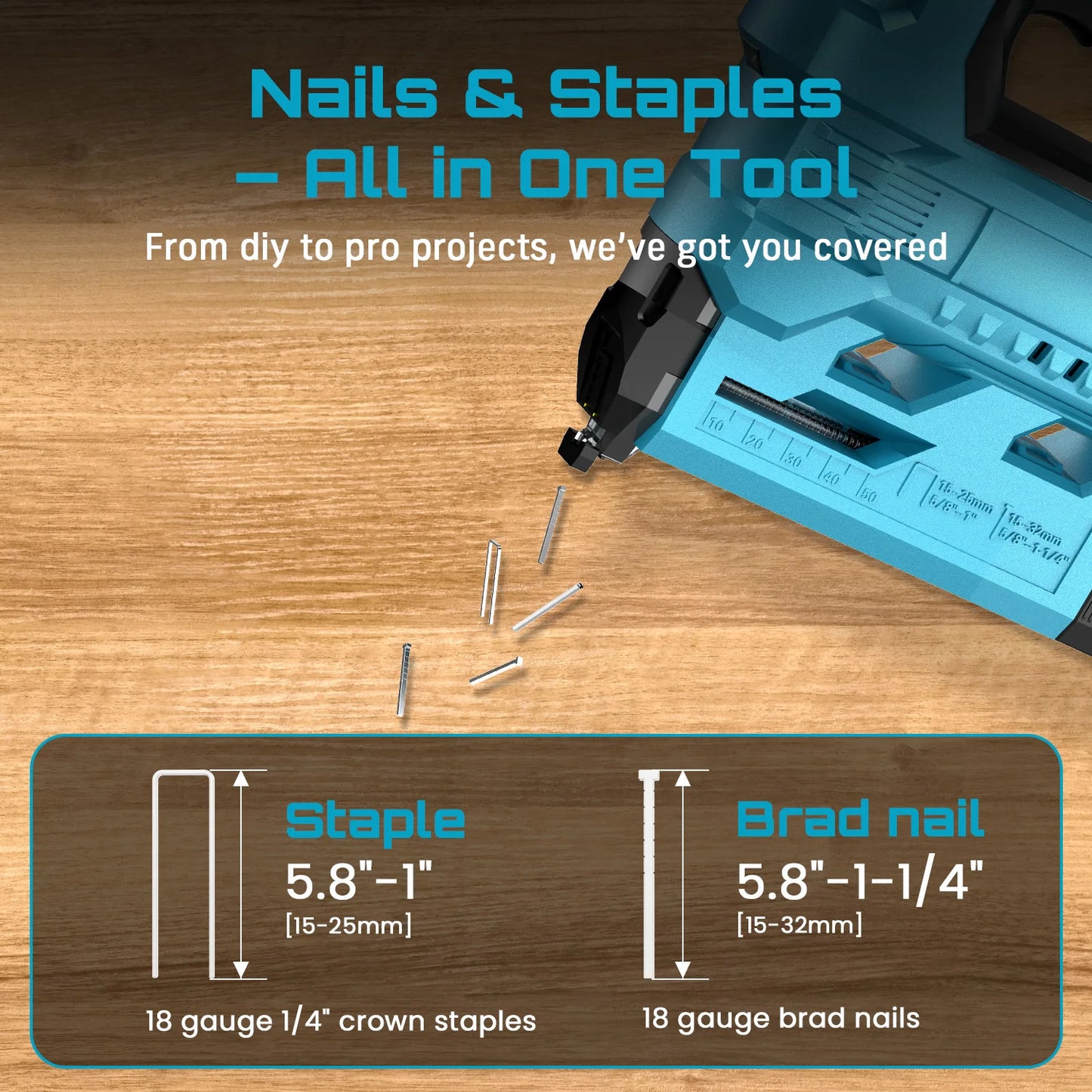 Seesii Cordless Brad Nail Gun With 1000 Nails And Batteries