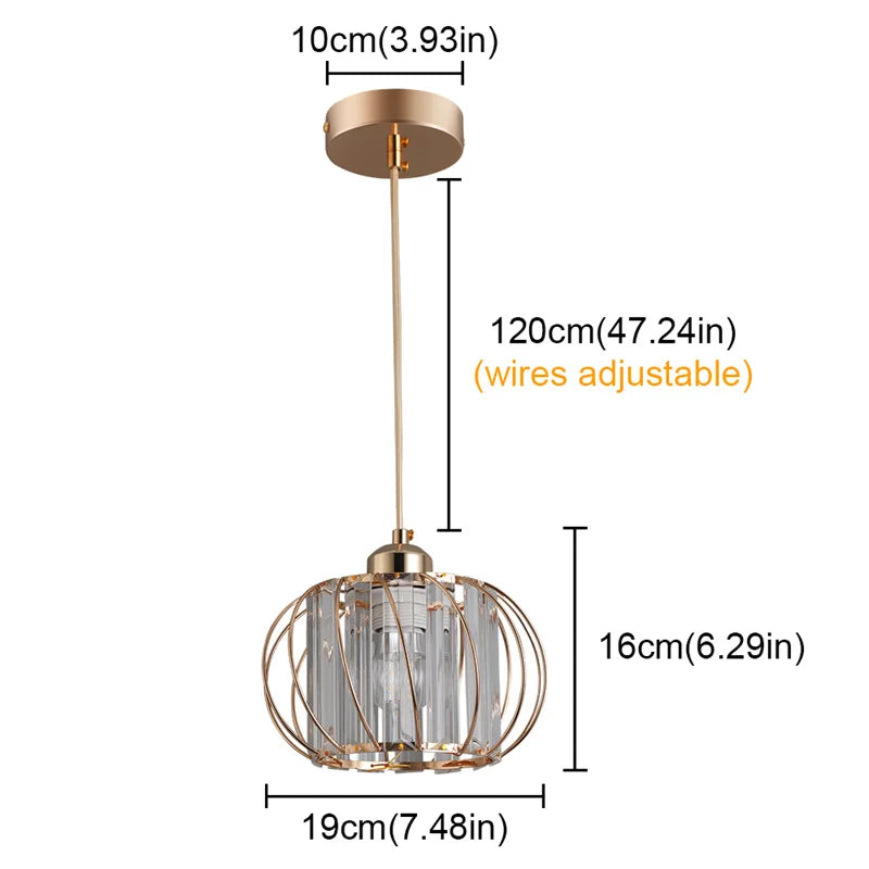 GreeLustr Modern Crystal Led Ceiling Pendant Chandelier Light