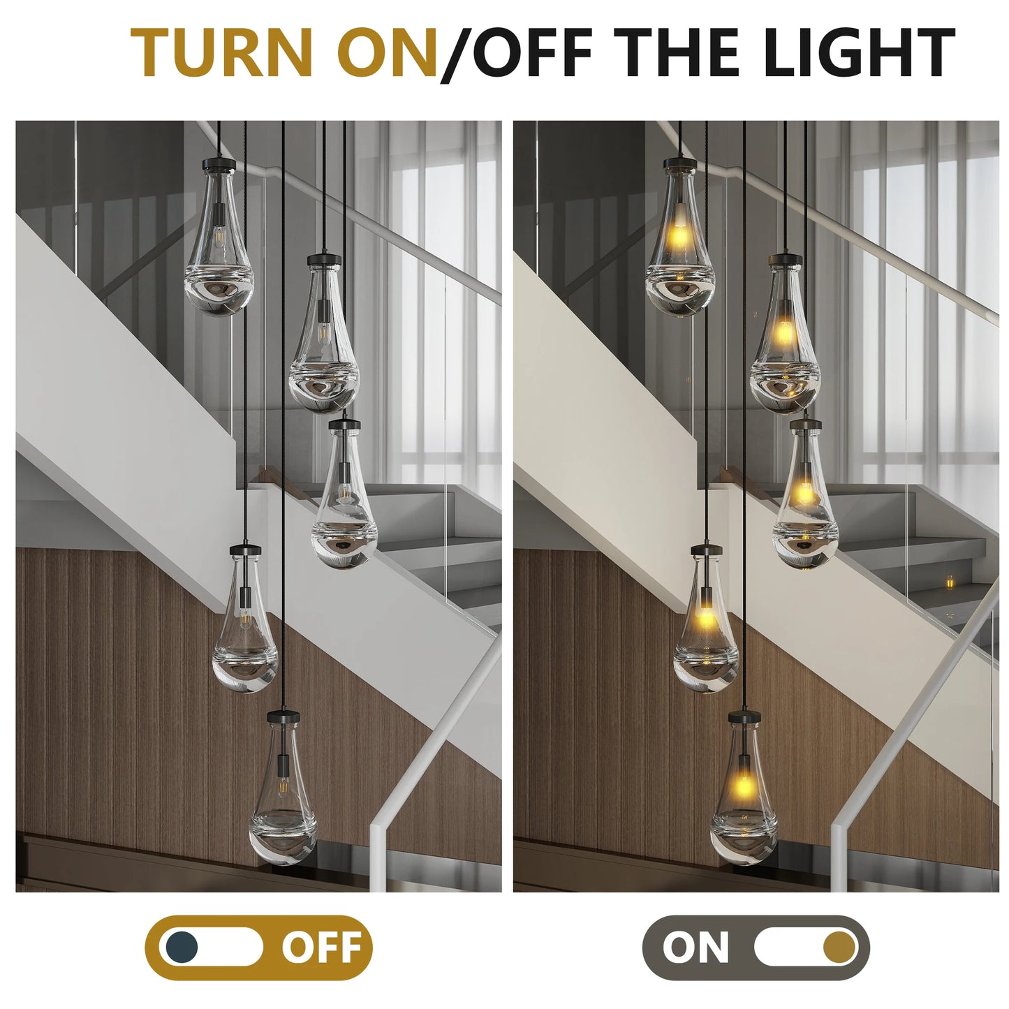 Zhikea 5 Light Adjustable Cord Pendant Chandelier For Living Room