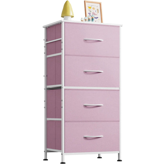 XIUWO 4 Drawer Dresser Storage Tower Organizer For Bedroom