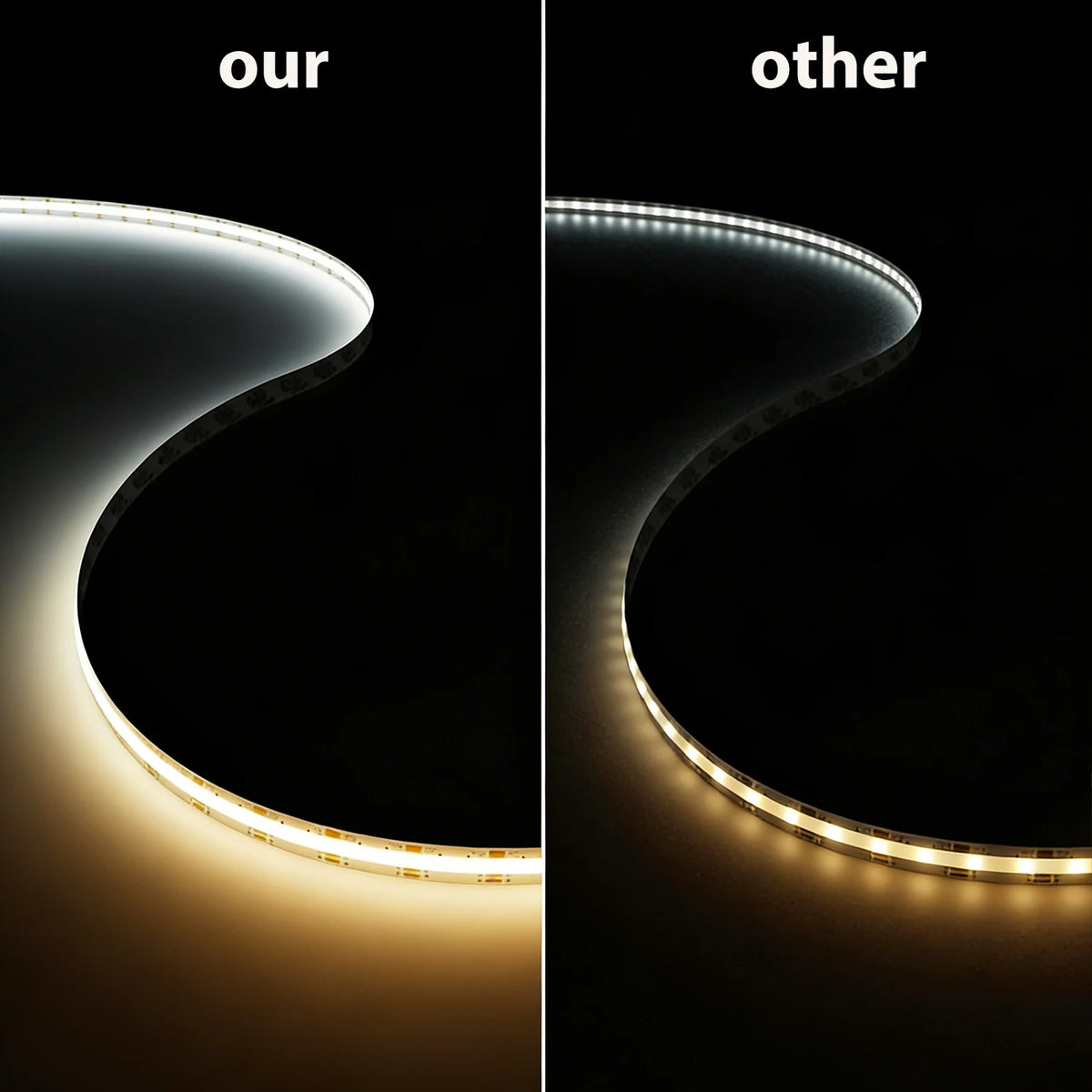 A-Convey Waterproof Dimmable COB LED Strip Lights With Remote