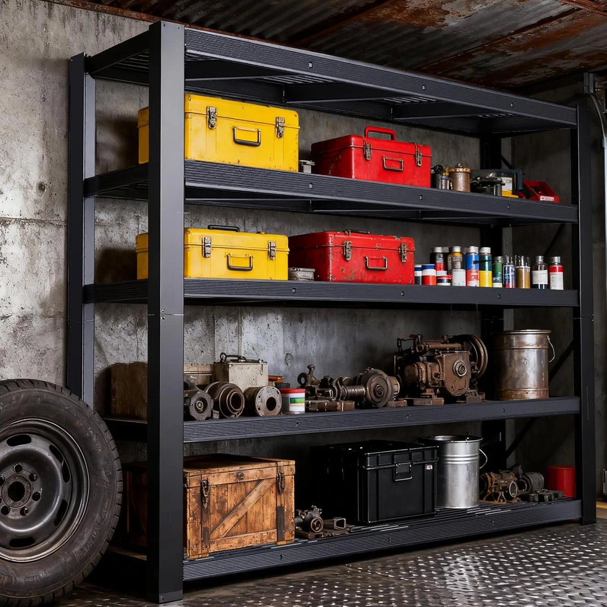 Heavy Duty Adjustable Metal Storage Shelving Rack For Home