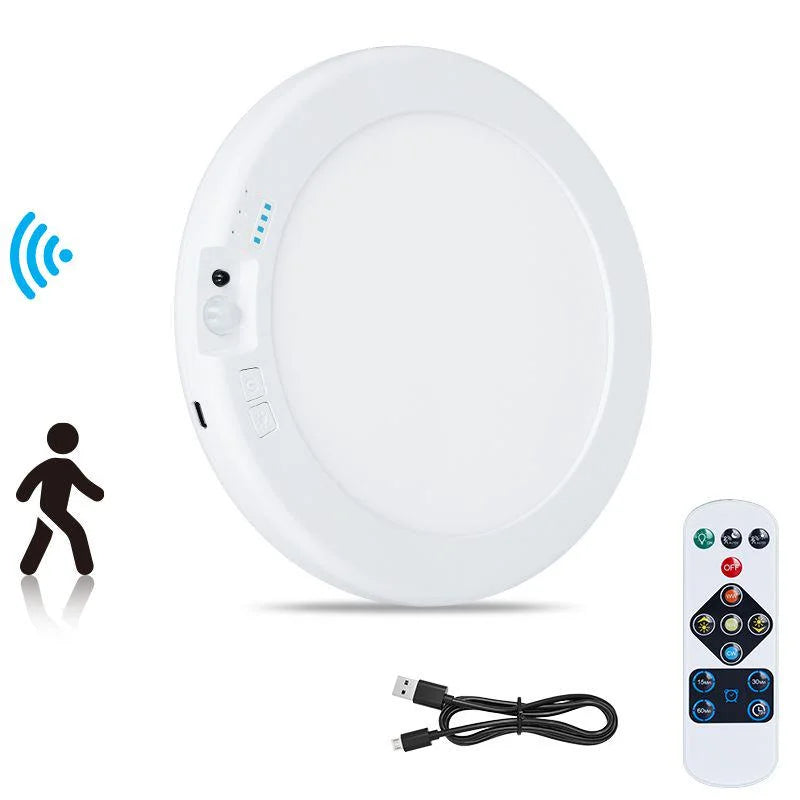 Rechargeable Wireless Motion Sensor Ceiling Light With Remote