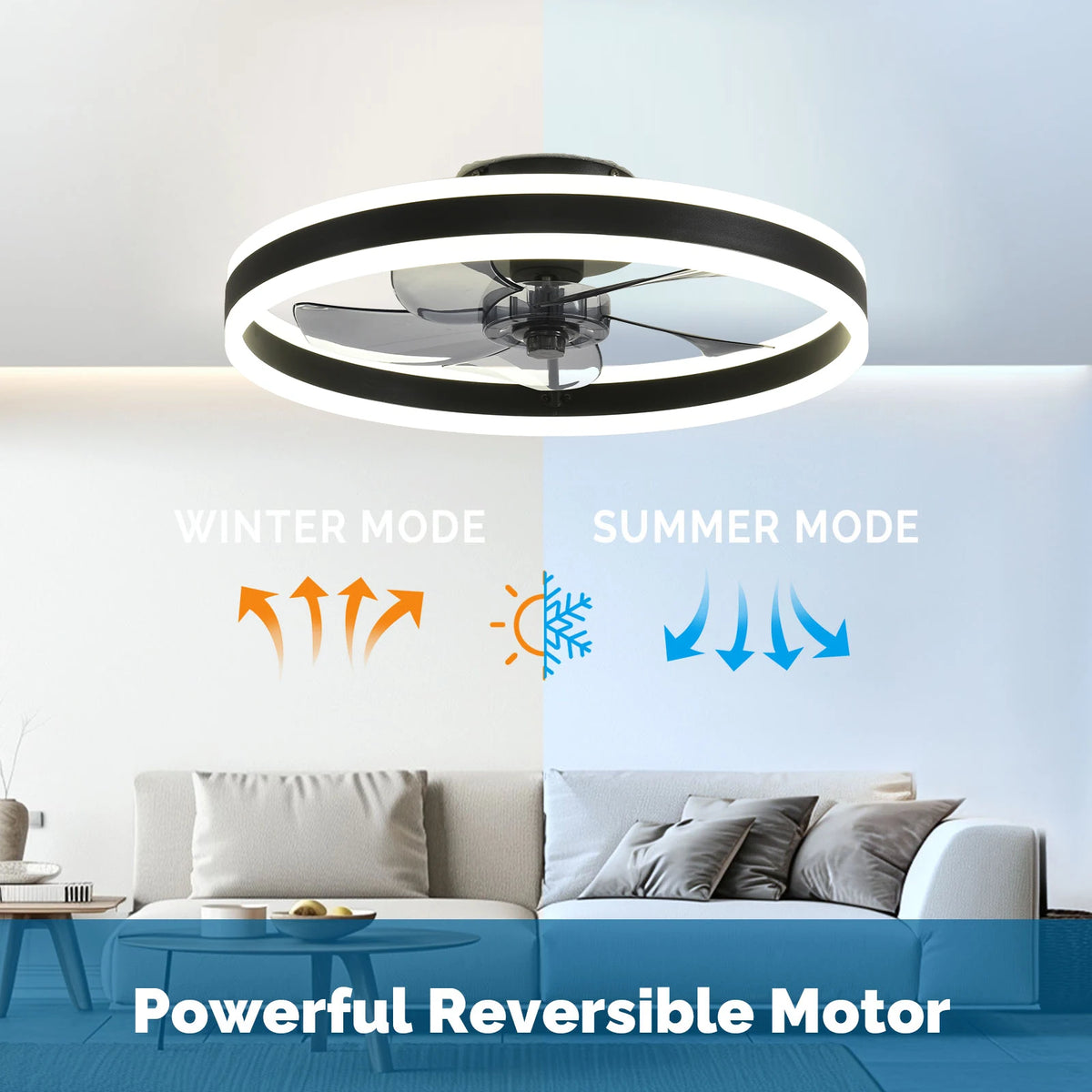 Orison Modern Led Dimmable Ceiling Fan With Remote Control