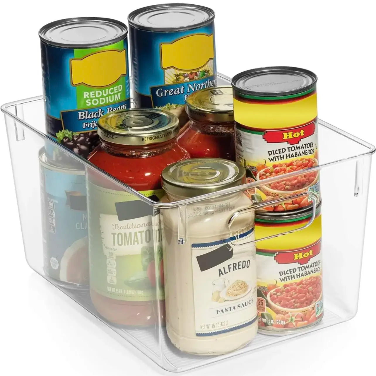 Stackable Plastic Storage Bins For Pantry And Kitchen Organization