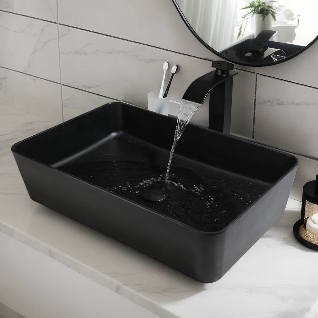 MEKKHALA Bathroom Sink Faucet Combo Vessel Basin Contemporary Washbasin