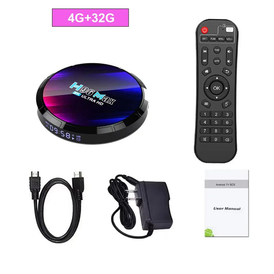 H96 Android Smart TV SetTopBox Quad Core WiFi 6 HDR10