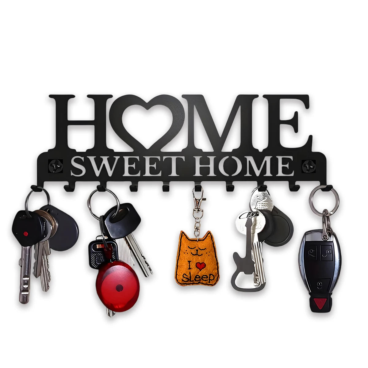 Sweet Home Design Wall Mount Key Holder With 10 Hooks