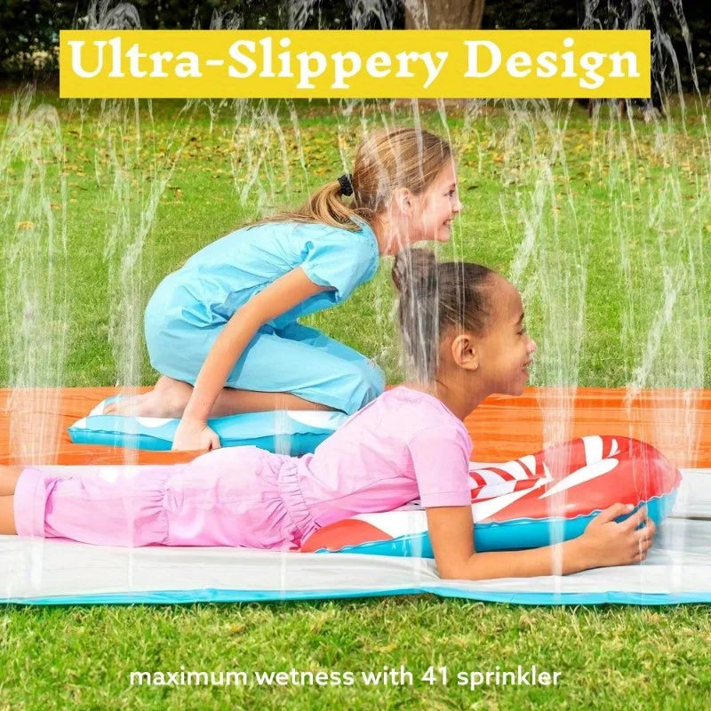 Joyfy Double Lane Water Slide With Inflatable Boards For Kids And Adults - Home and Haven Store