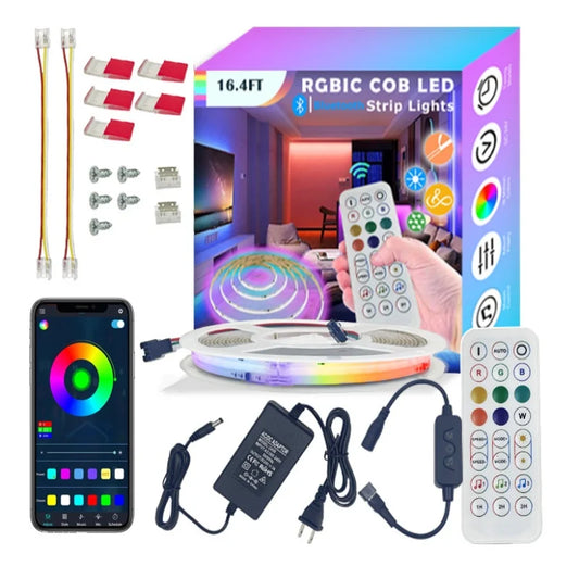 App Controlled LED Strip Lights With Power Adapter Included