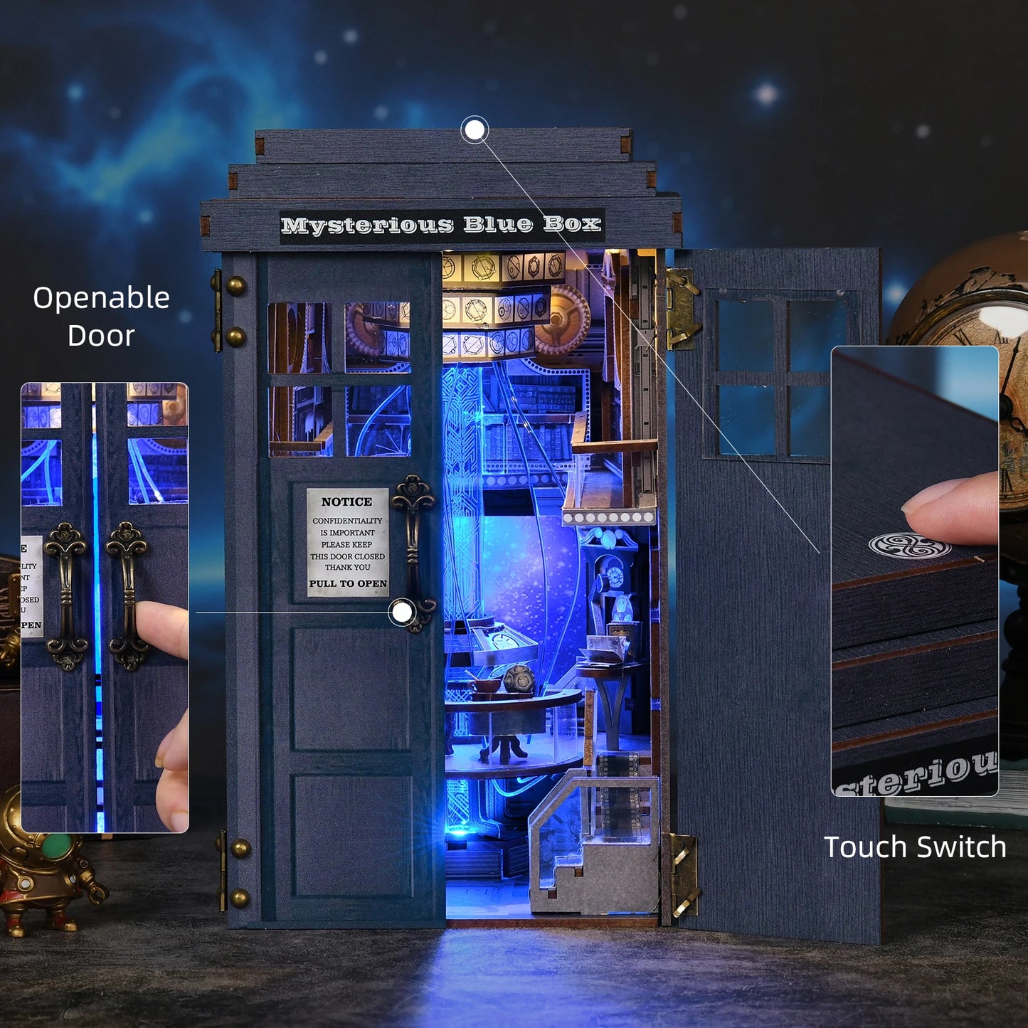 ASLOWSNAIL Book Nook Kit Mysterious Telephone Booth DIY 3D Puzzle - Home and Haven Store