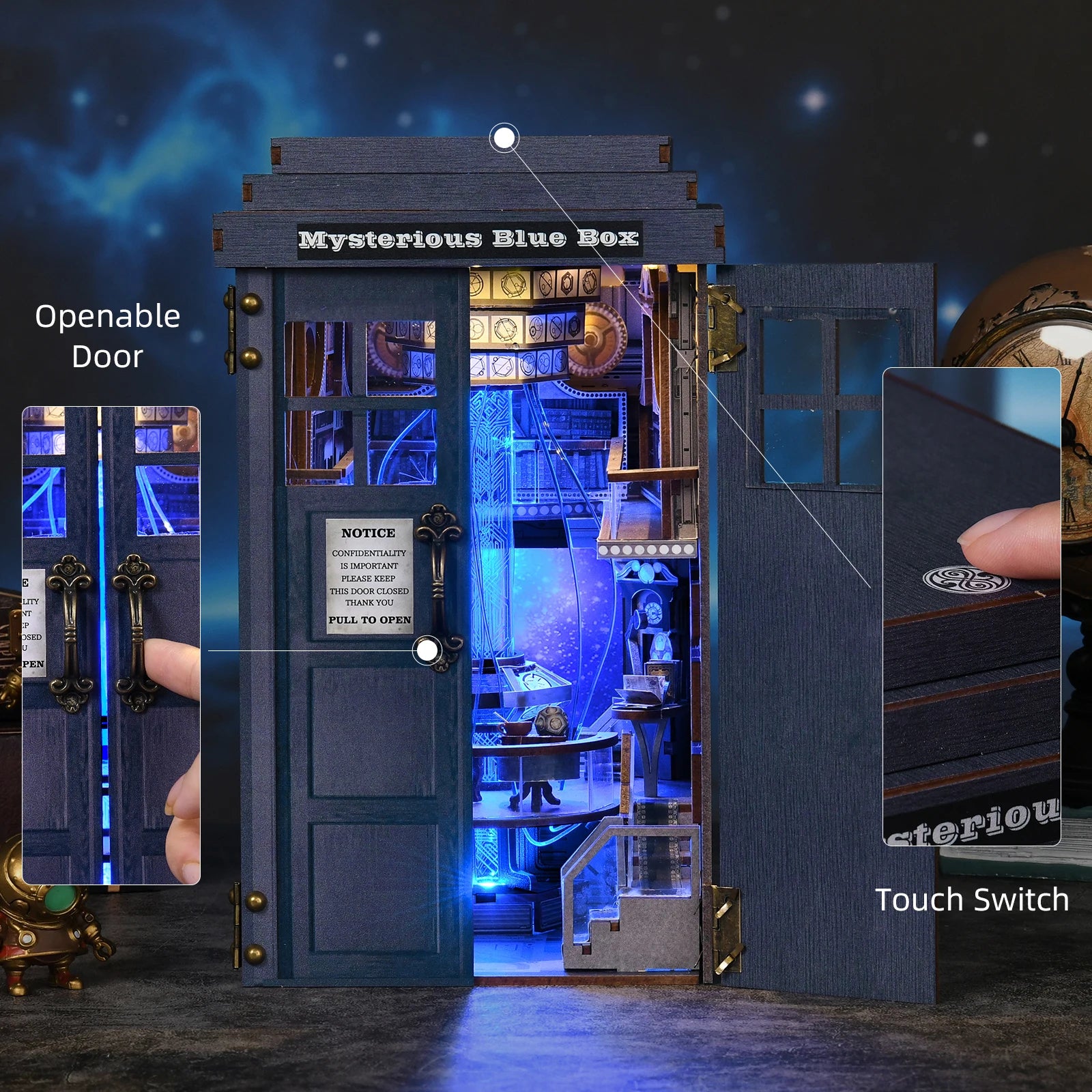 ASLOWSNAIL Book Nook Kit Mysterious Telephone Booth DIY 3D Puzzle - Home and Haven Store