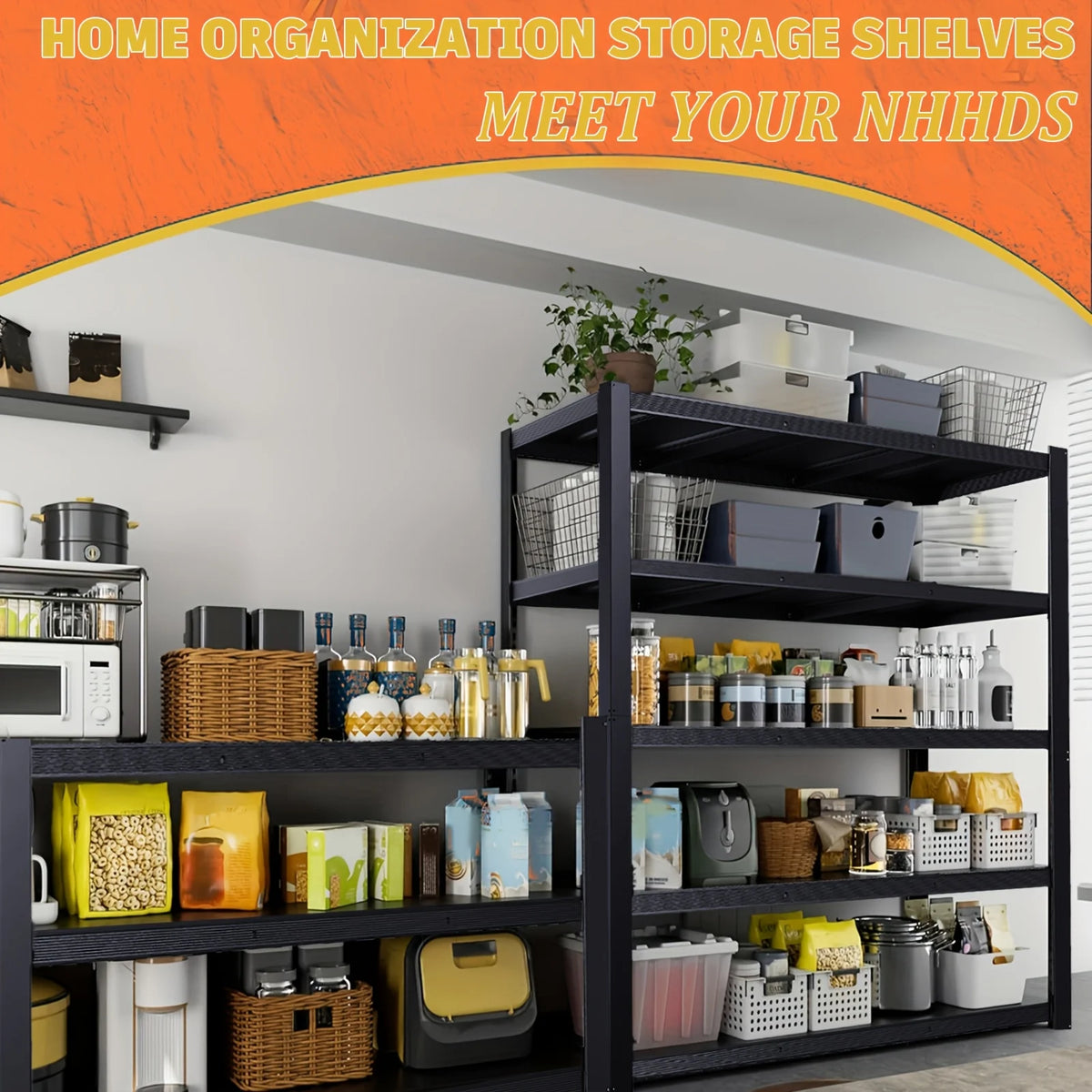 Heavy Duty Adjustable Metal Storage Shelving Rack For Home
