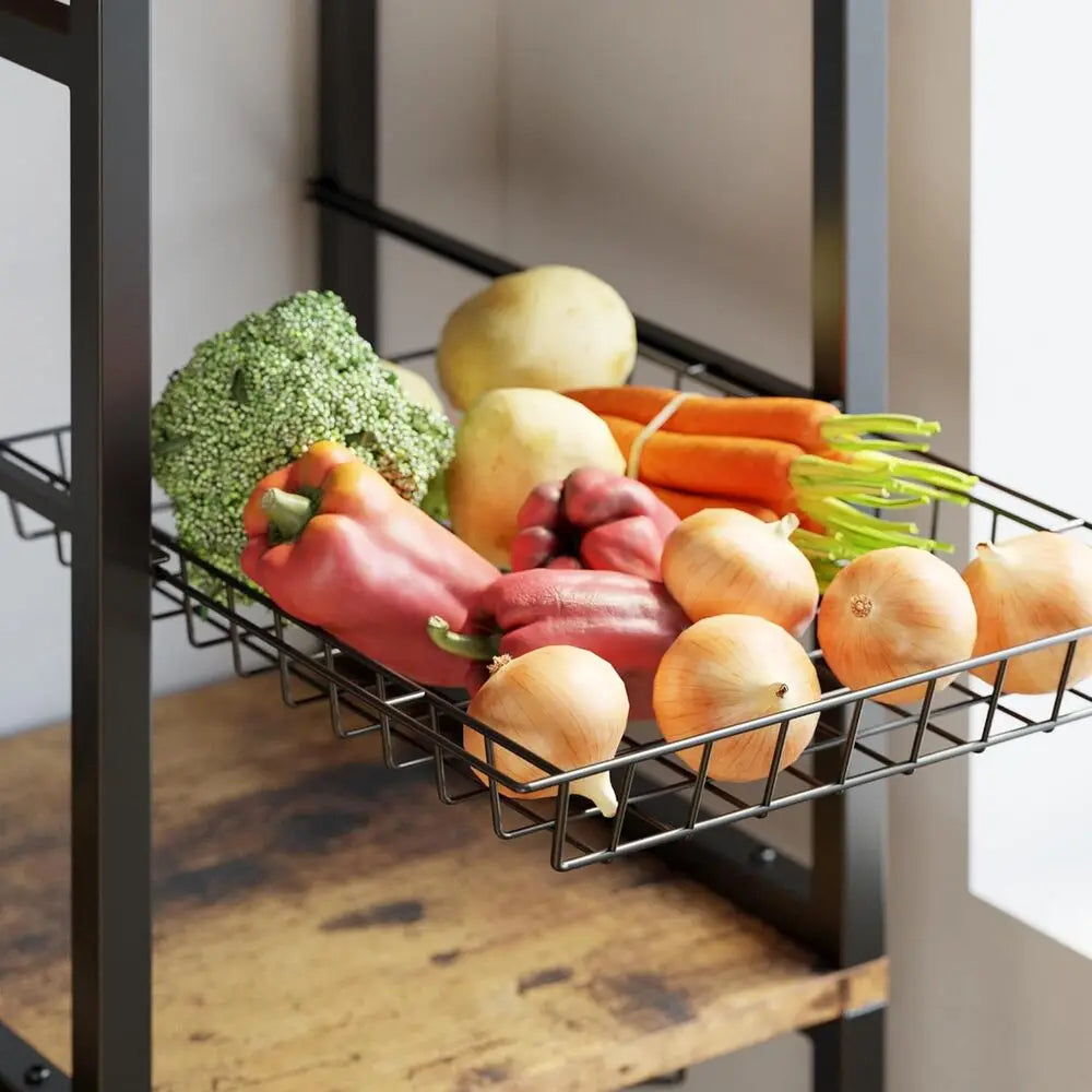 IRONCK Bakers Rack With Storage Cabinets And Power Outlet - Home and Haven Store