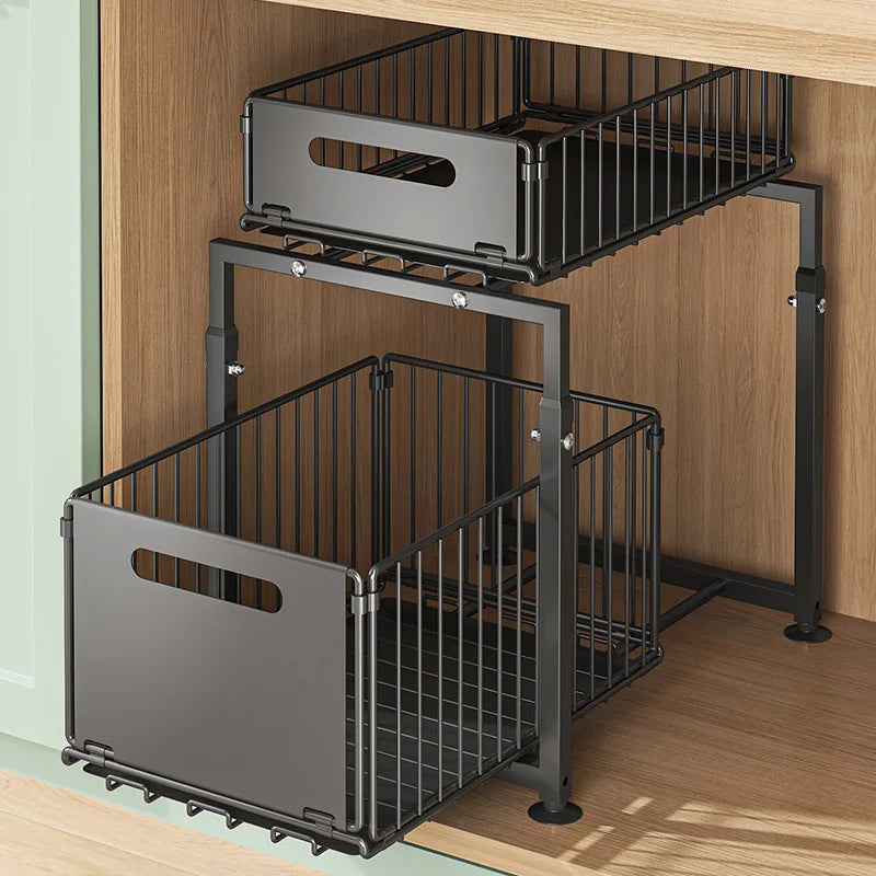 AEHOME Heavy Duty 2 Tier Cabinet Organizer Under Sink