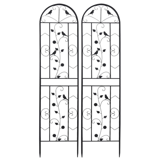 Metal Garden Trellis Fence Anti-Rust Climbing Plant Panels 2-Pack - Home and Haven Store
