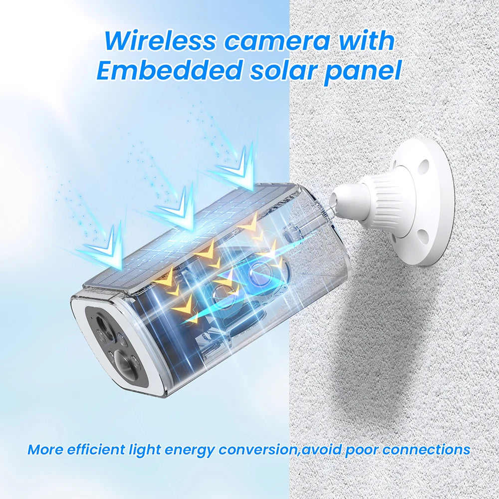 ANRAN 2K Solar Camera Set With Four Wireless Battery Cameras