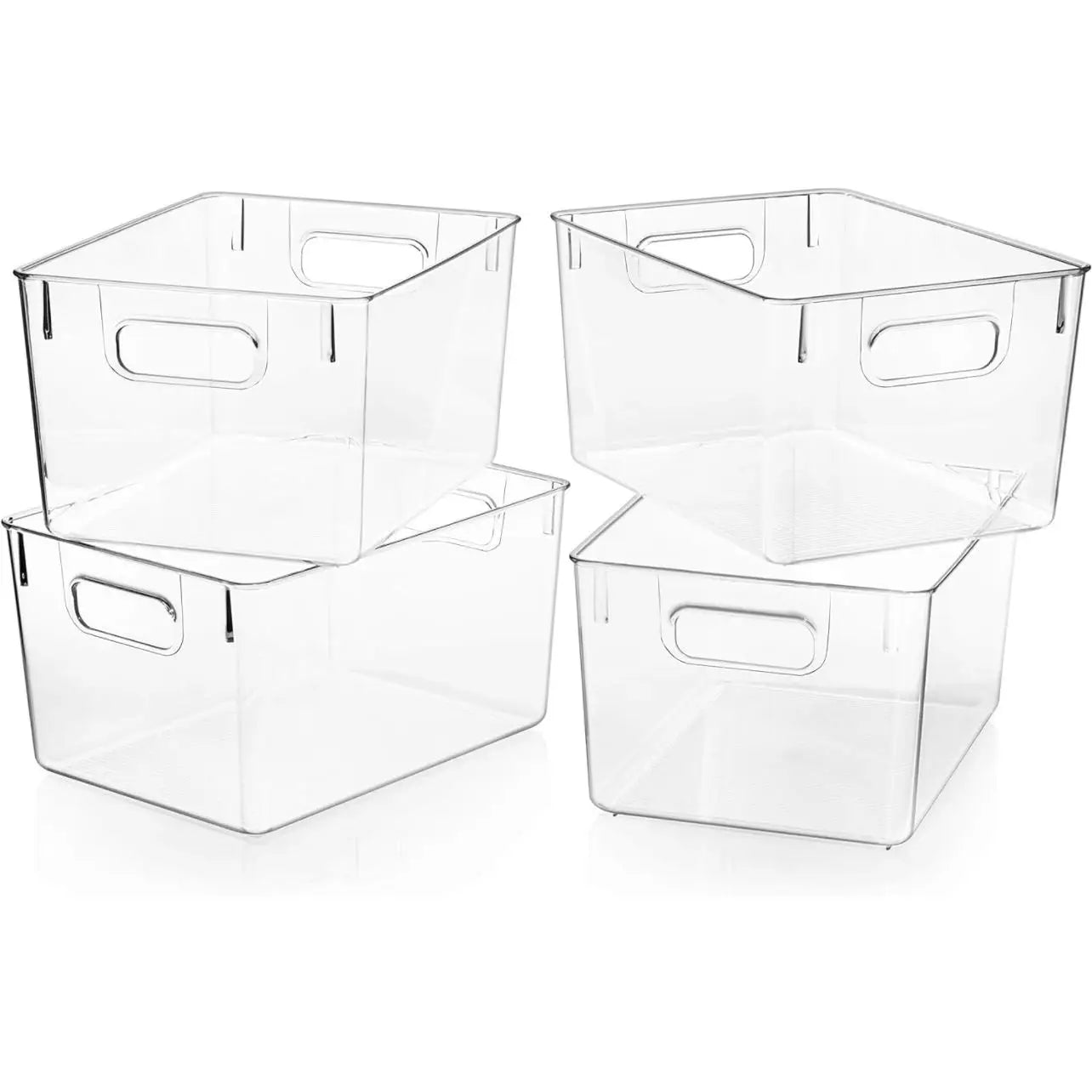 Stackable Plastic Storage Bins For Pantry And Kitchen Organization