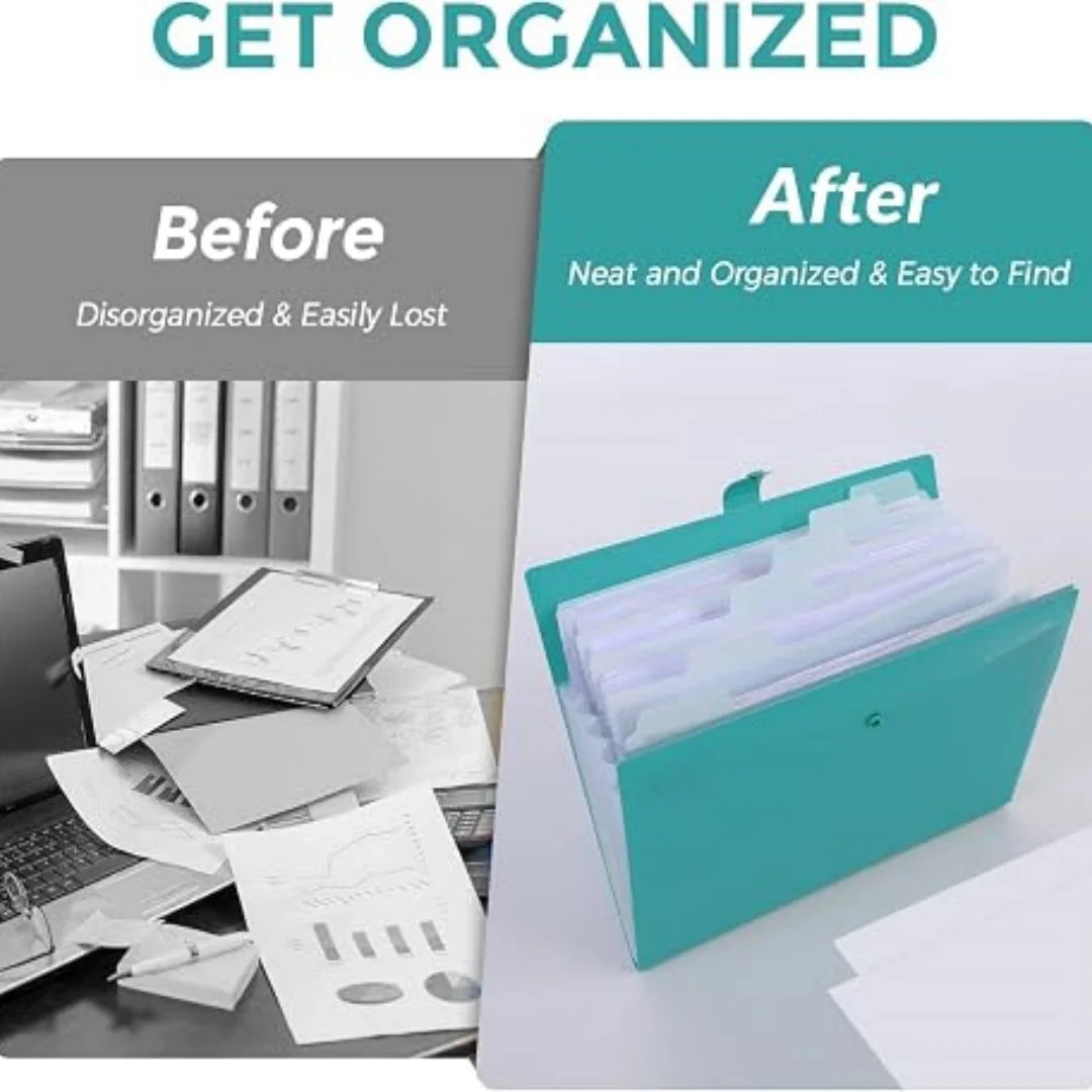 Professional Seven Pocket Accordion Expanding File Folder Organizer