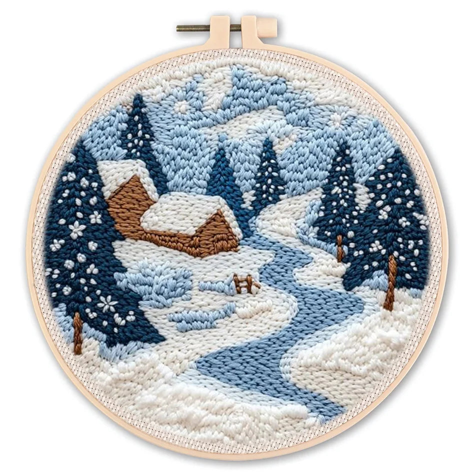 Diy Punch Needle Embroidery Starter Kit For Beginners Cartoon Animals - Home and Haven Store