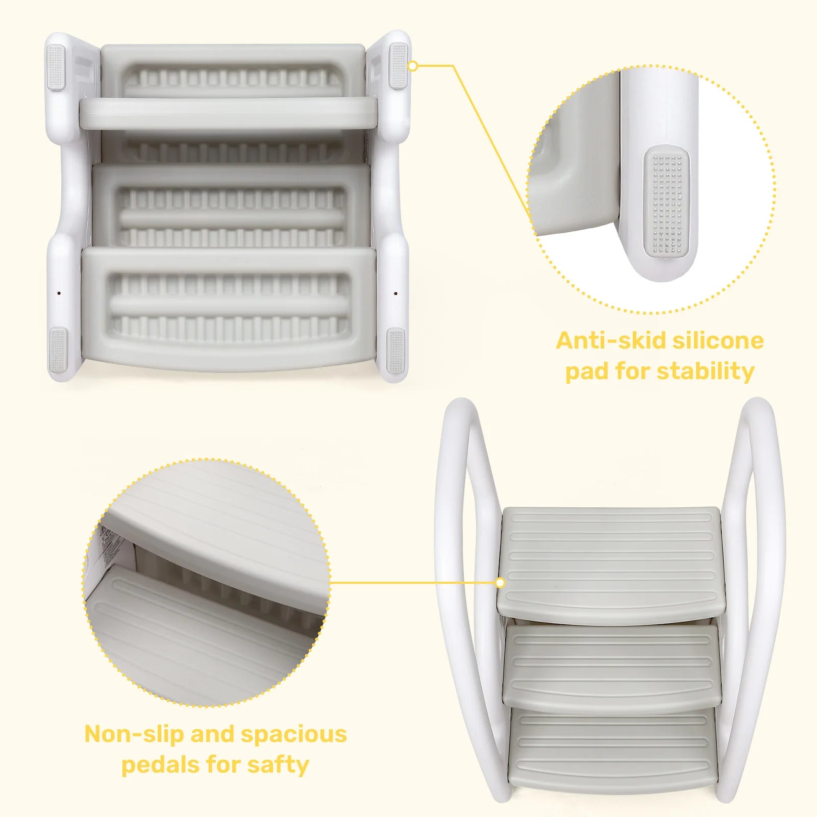 Toddler Step Stool With Handles 3-Tier For Bathroom Counter - Home and Haven Store