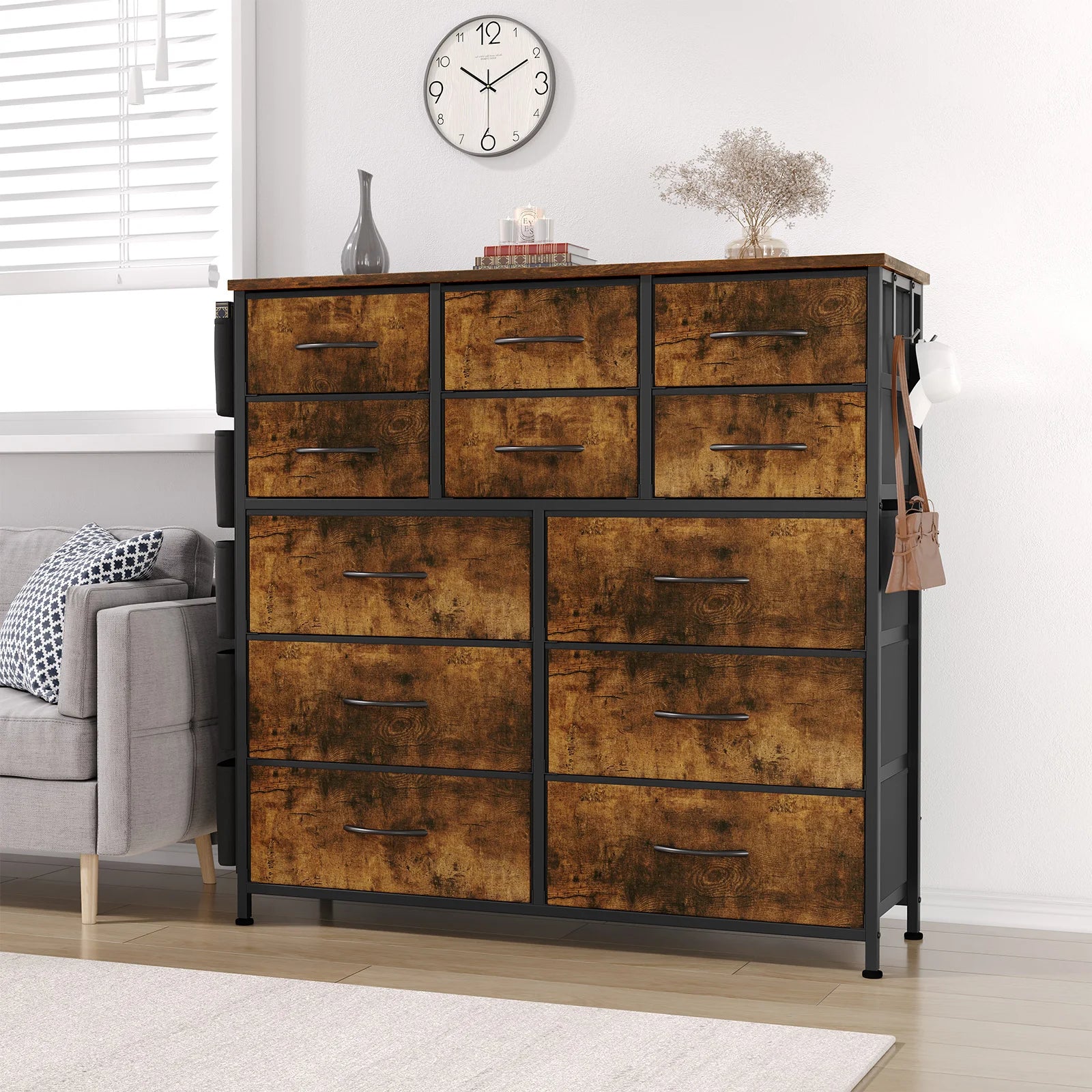 HiMISS 12-Drawer Dresser For Bedroom With Fabric Storage Cabinet - Home and Haven Store