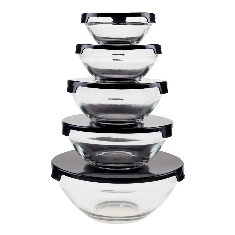 Glass Food Storage Containers With Snap Lids 10 Piece Set