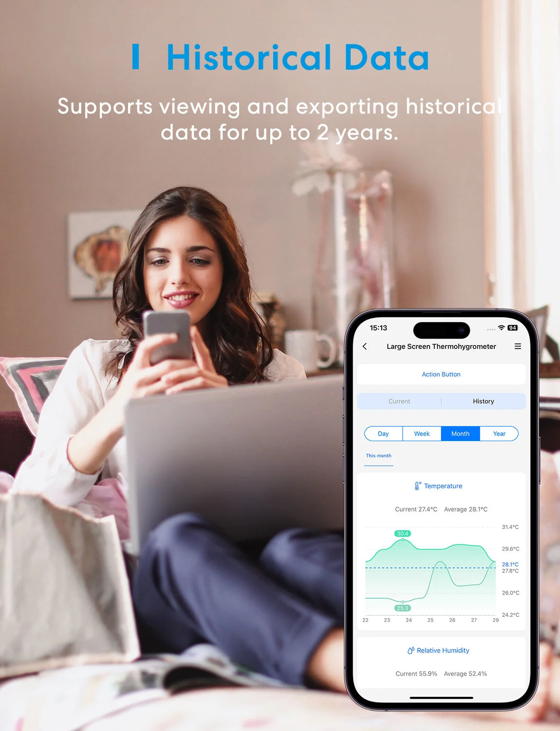 Meross MS130 Matter Temperature Humidity Sensor With Alexa - Home and Haven Store